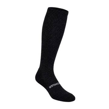Black Conquer Lightweight 14" OTC alpaca sock right front view