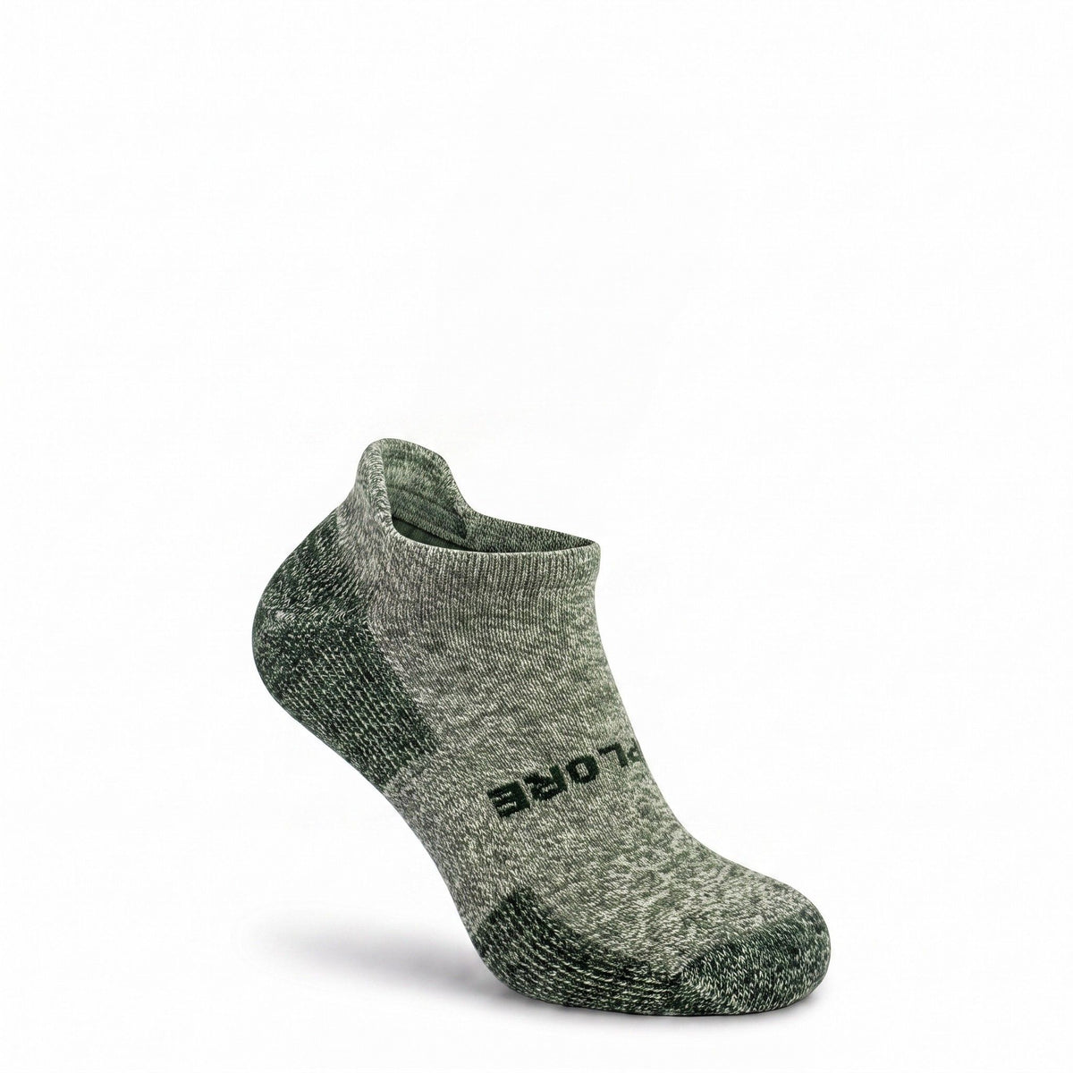 sage tweed explore mid-weight micro alpaca sock right front view