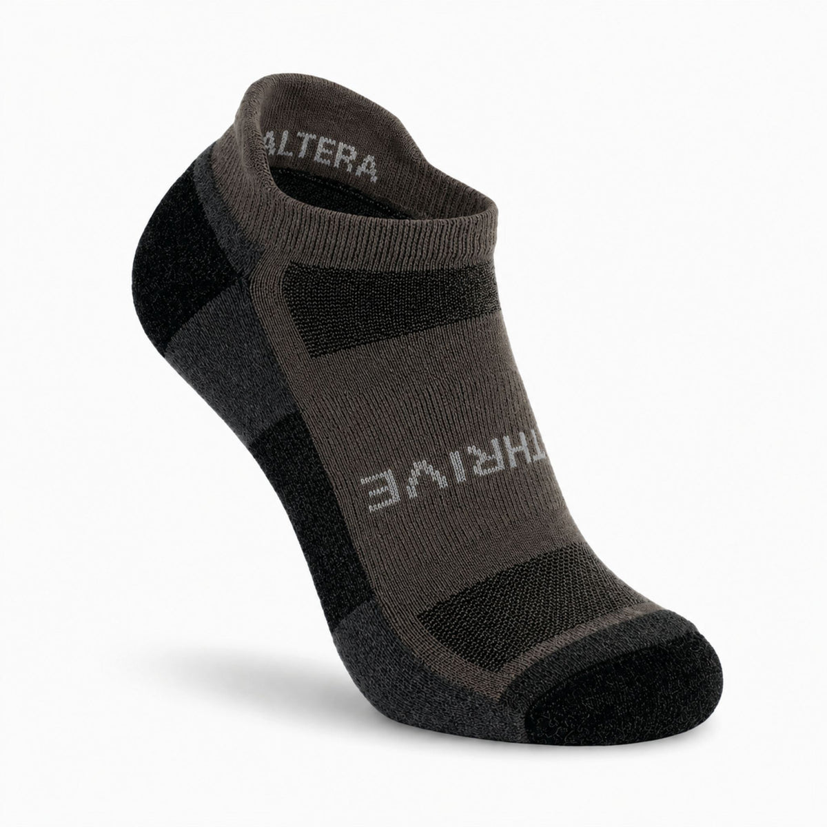 Coffee Thrive Lightweight micro alpaca sock right front view