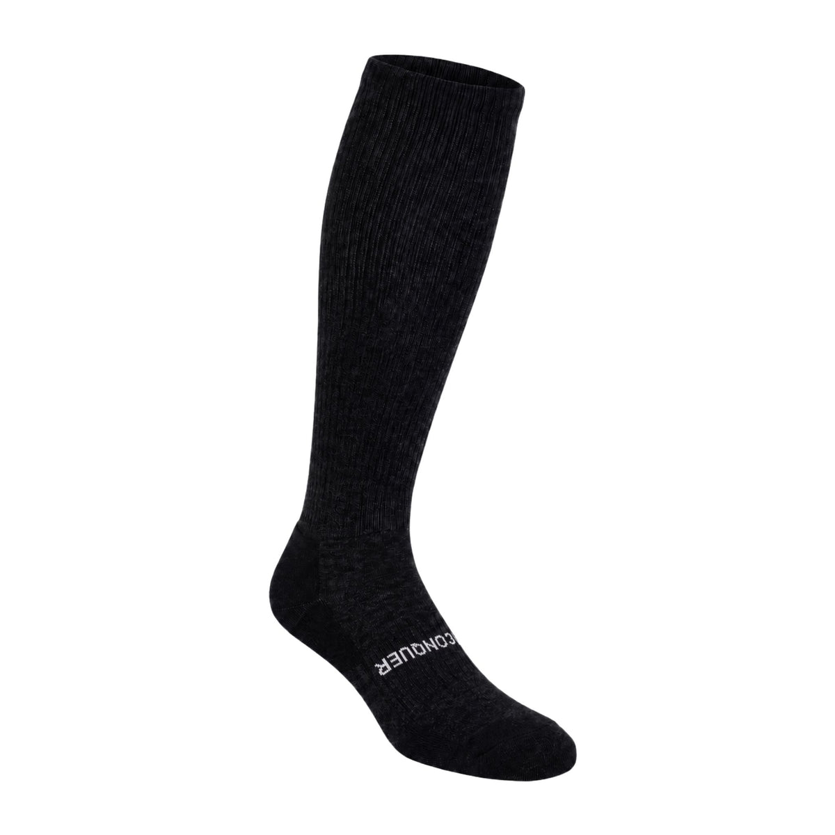 Black Conquer Lightweight 14" OTC alpaca sock right front view