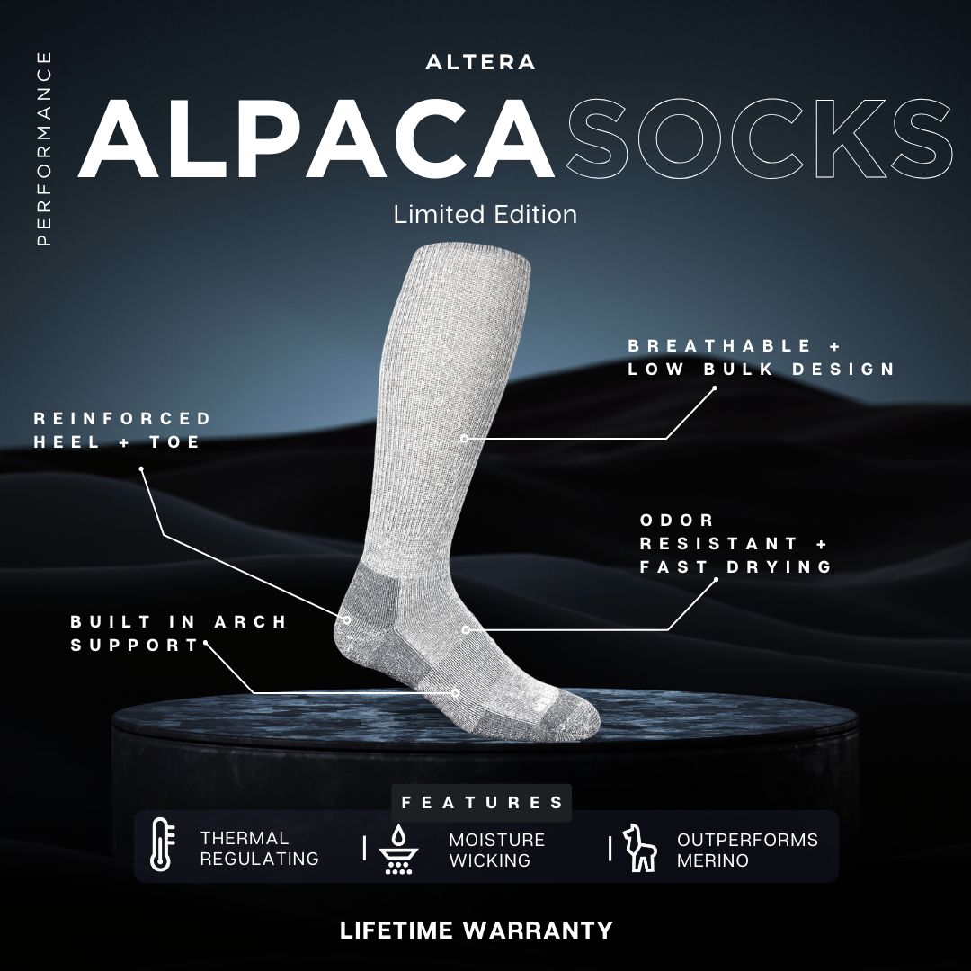 Limited Edition Conquer Lightweight 14" OTC Alpaca Sock