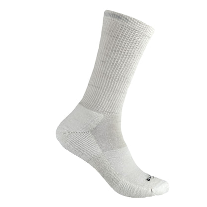 White sock on white background