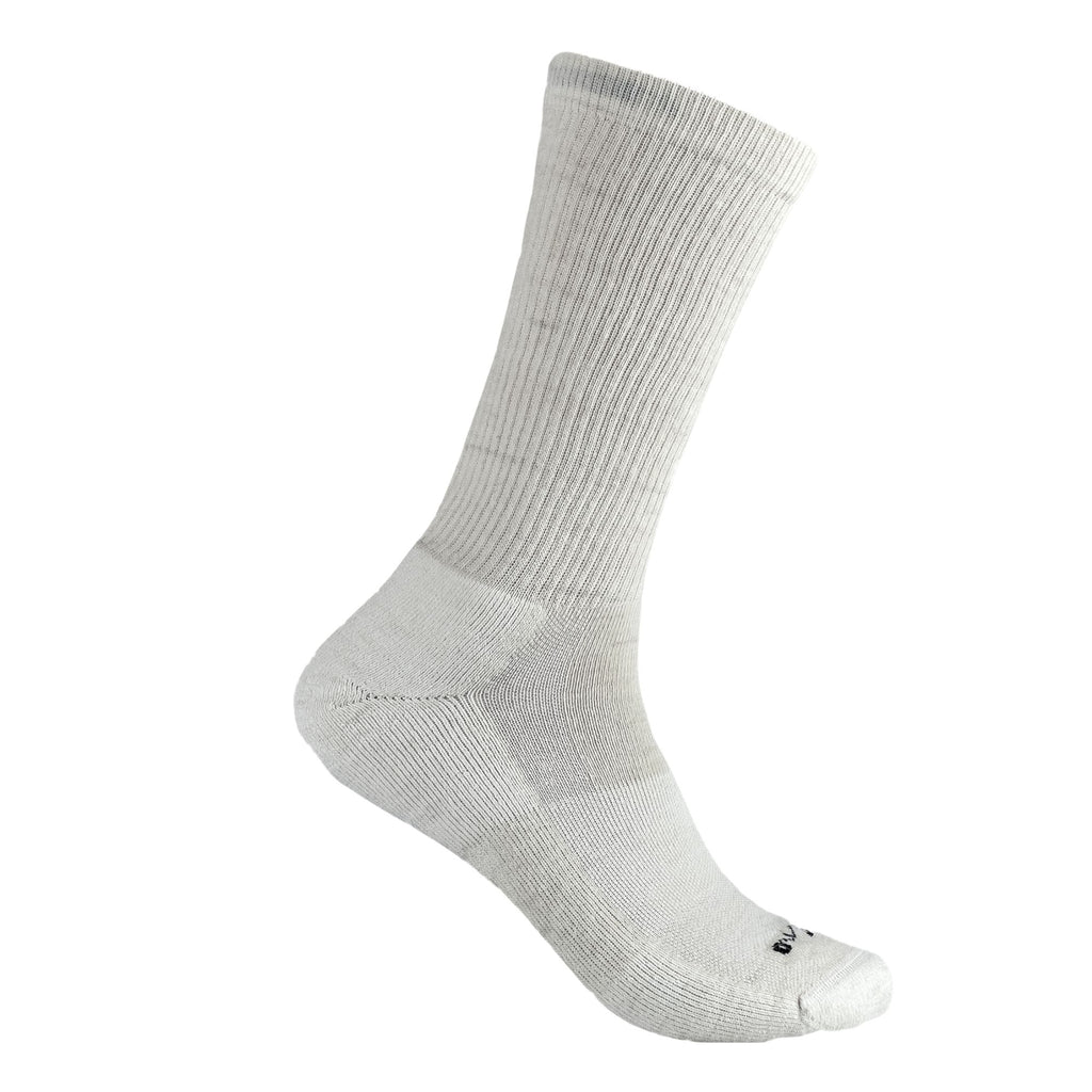 White sock on white background