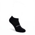 Black Conquer Lightweight micro crew alpaca  sock right front view