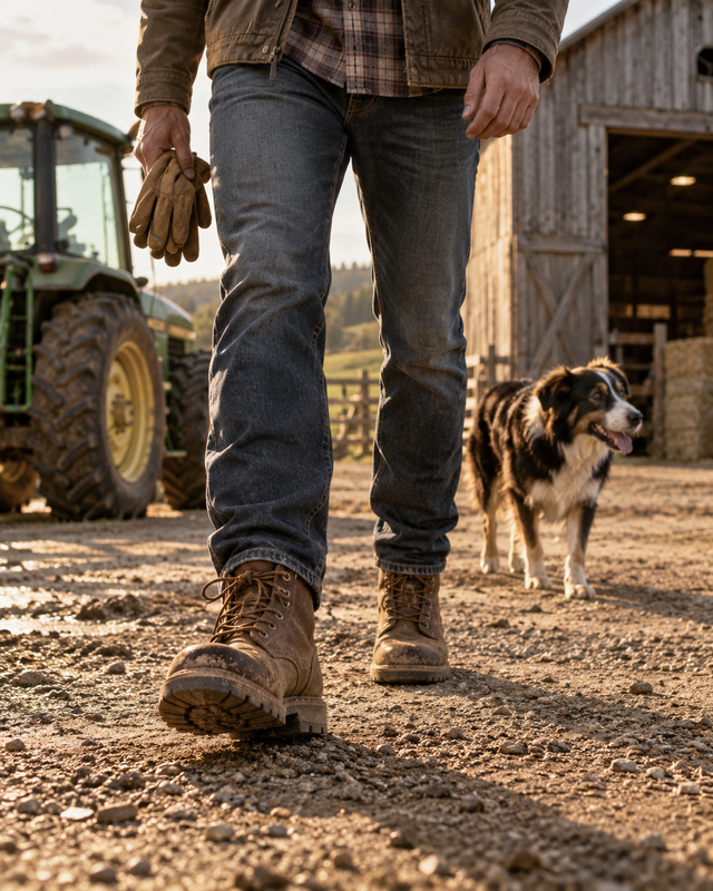 Lace-up Farm + Work Boots